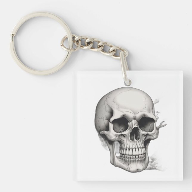 Skull Illustration Schlüsselanhänger (Vorderseite)