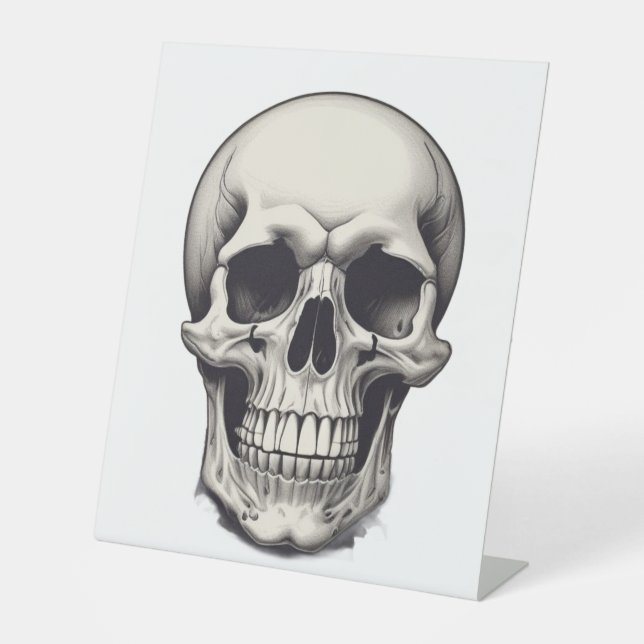 Skull Illustration Sockelschild (Vorderseite)