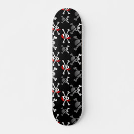 Skull in Bones Party Pirate Skateboard
