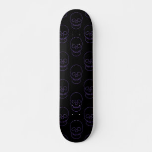 Skull in Lila und schwarz Skateboard