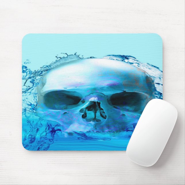 Skull in Water Mouse Mat Mousepad (Mit Mouse)