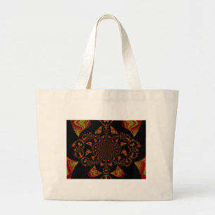 Skull Kaleidoskop Art Print Jumbo Stoffbeutel