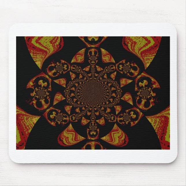 Skull Kaleidoskop Art Print Mousepad (Vorne)