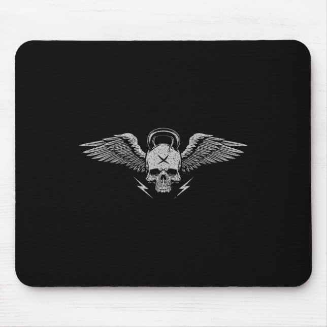 Skull Kettlebell Trainingsgerät für Stärke Mousepad (Vorne)