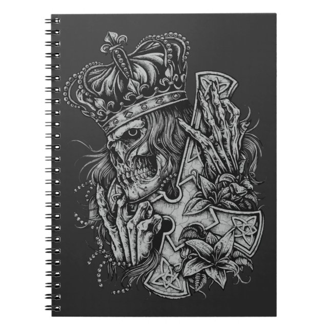 Skull KingSpiral Foto Notebook Notizblock (Vorderseite)