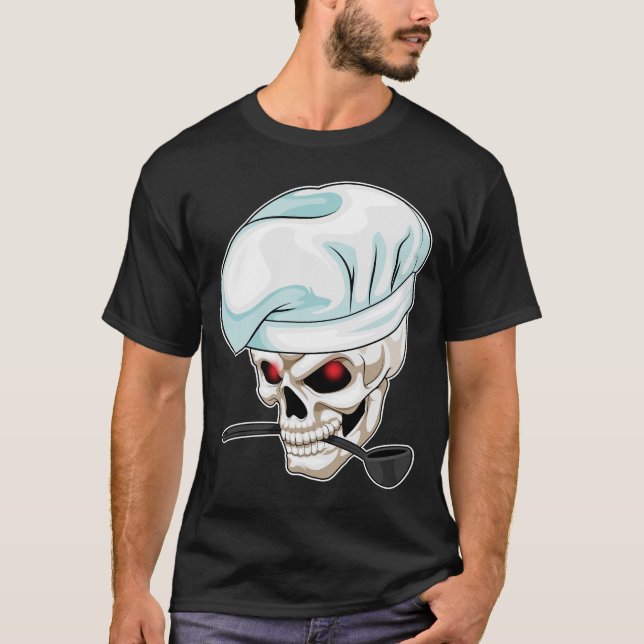 Skull Koch Kochlöffel T-Shirt (Vorderseite)