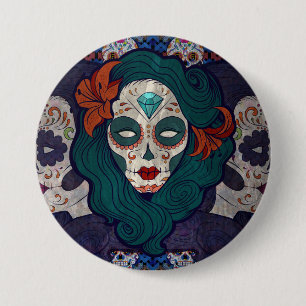 Skull Ladys Button