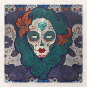Skull Ladys Glasuntersetzer