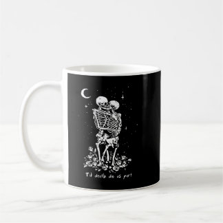 Skull Liebe Bis zum Tod Skelett Paare Liebe Emo Kaffeetasse