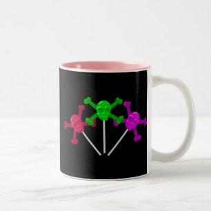 Skull Lollipops Zweifarbige Tasse