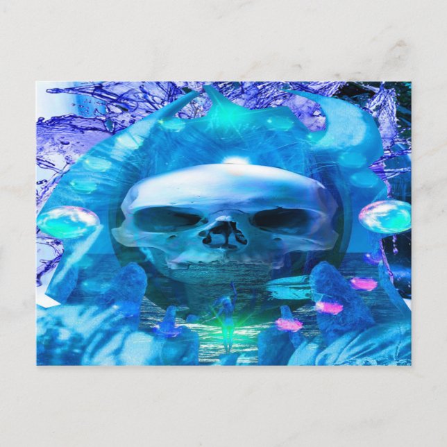 Skull Magician Postkarte (Vorderseite)