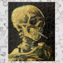 Skull mit brennender Zigarette von Vincent van Gog