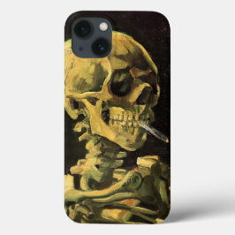 Skull mit brennender Zigarette von Vincent van Gog iPhone 13 Hülle