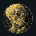 Skull mit brennender Zigarette von Vincent van Gog Dartscheibe<br><div class="desc">Skull with Burning Cigarette von Vincent van Gogh ist ein Vintager Post-Impressionismus der Kunst noch Leben Malerei. Ein Portrait über das Rauchen des menschlichen Skeletts. Ein tolles Bild für Raucher-Produkte. Rauchen tötet jedes Jahr 1000 Menschen, hilft jemandem, heute mit dem Rauchen aufzuhören. Ein tolles Bild für Halloween oder Día de...</div>