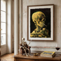 Skull mit brennender Zigarette von Vincent van Gog