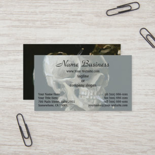 Skull mit brennender Zigarette von Vincent van Gog Visitenkarte