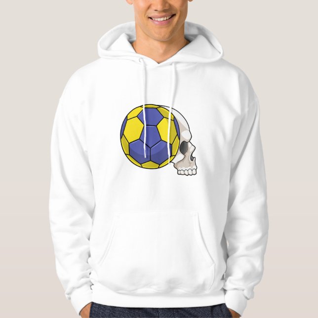 Skull mit Handball Sport Hoodie (Vorderseite)