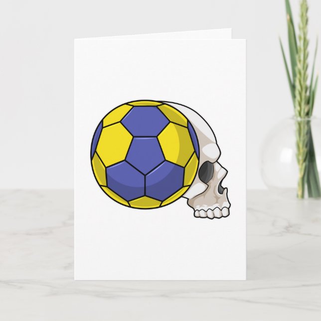 Skull mit Handball Sport Karte (Vorderseite)