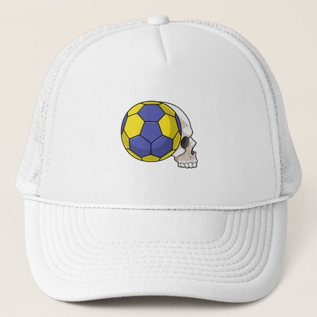 Skull mit Handball Sport Truckerkappe (Vorderseite)