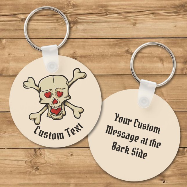 Skull mit Herz-Schlüsselanhänger Schlüsselanhänger (Von Creator hochgeladen)