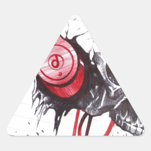 Skull mit Kopfhörer-Design Dreieckiger Aufkleber