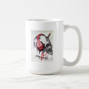 Skull mit Kopfhörer-Design Kaffeetasse