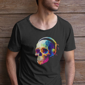 Skull mit Kopfhörern - DJ Skull Abstrakt Men T-Shirt
