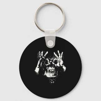 Skull mit Ok Muster Graphic Schlüsselanhänger