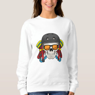 Skull mit Sonnenbrille & Inline-Skaten Sweatshirt
