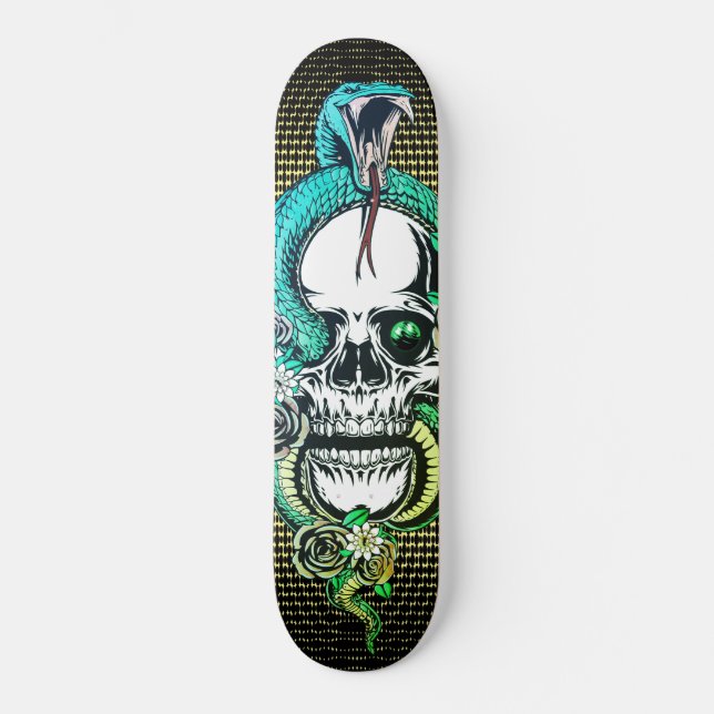 Skull mit Viper Skateboard (Vorderseite)