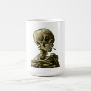 Skull mit Zigarette von Van Gogh Kaffeetasse