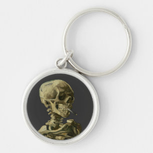 Skull mit Zigarette von Van Gogh Schlüsselanhänger