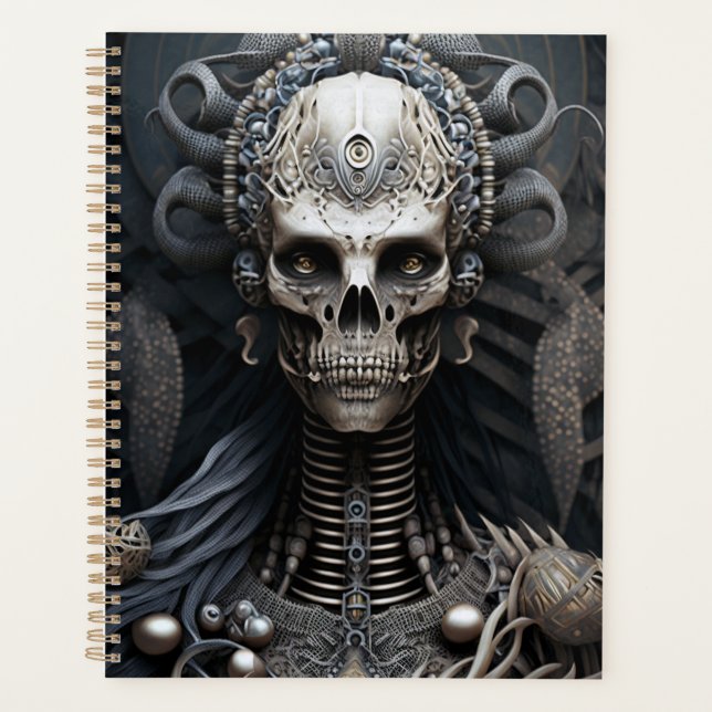 Skull Monster Skeleton Horror Planner Planer (Vorderseite)