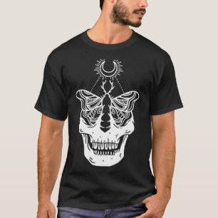 Skull Moon Moth Pastel Goth Gothic Occult T-Shirt