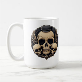 Skull-Motif in einer monochromen Palette Kaffeetasse