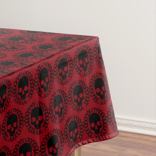 Skull-Muster Elegante Fun Halloween hat jede Farbe Tischdecke (Beispiel)