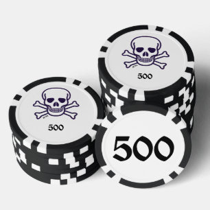 Skull n Bones 500 gestreifter Poker Chip