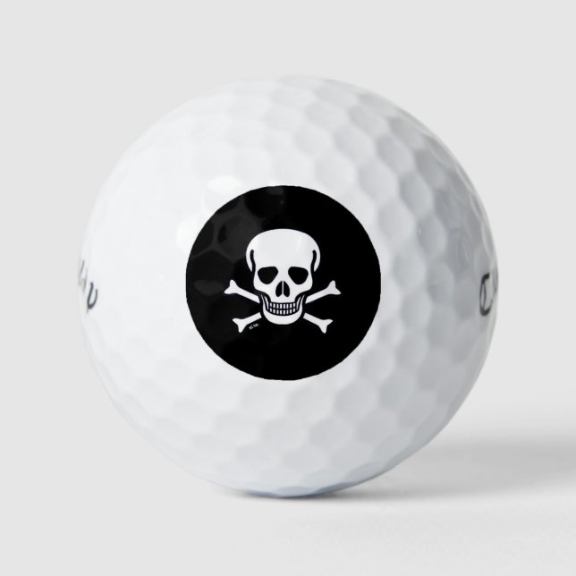 Skull n Bones Black Callaway Warbird Golf Bälle 12 (Vorderseite)