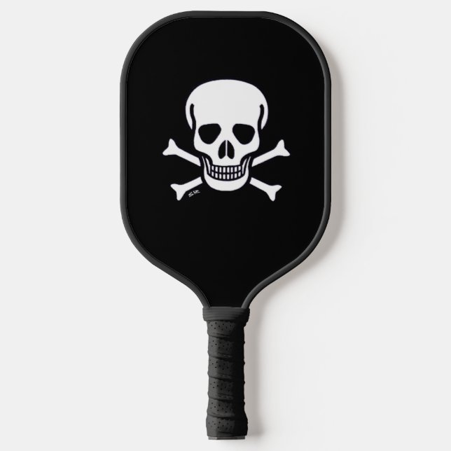 Skull n Bones Black Pickleball Paddel Schläger (Vorderseite)