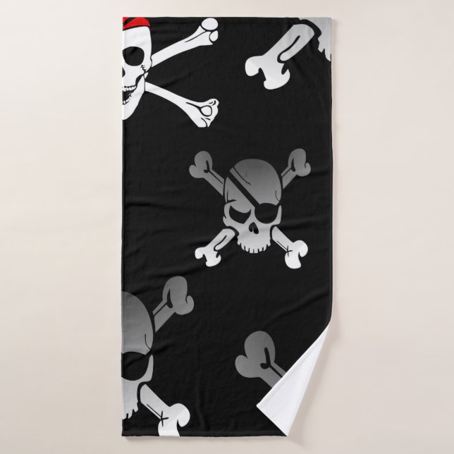 Skull n Bones Party Pirate Badetuch Set (Badehandtuch)