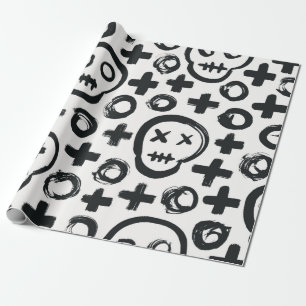 Skull nahtloser Hintergrund. Oberflächendekoration Geschenkpapier