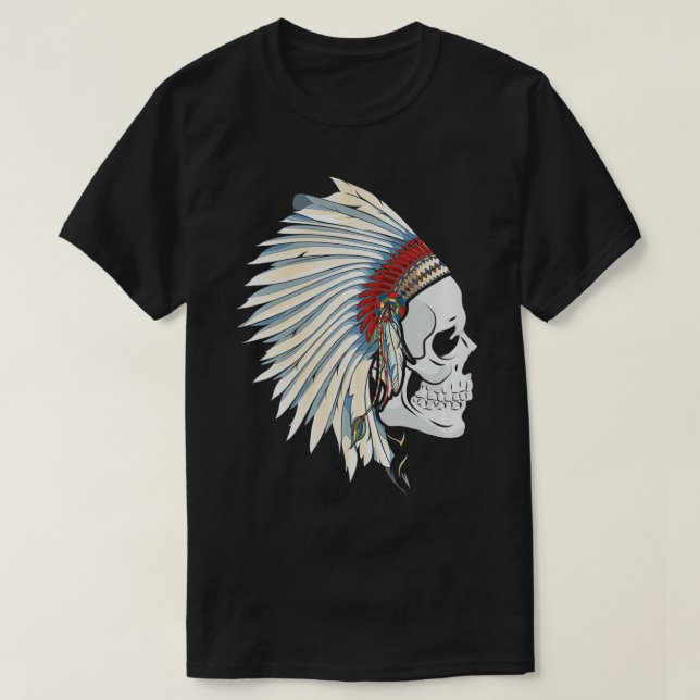 Skull Native American T-Shirt (Design vorne)