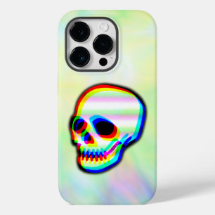 Skull Neon Abbildung auf Aquarellfarben Case-Mate iPhone 14 Pro Hülle