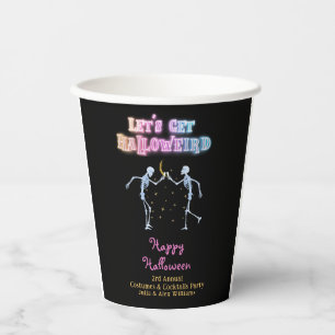 Skull Neon Halloween Halloween Halloween Tanzskele Pappbecher
