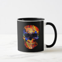 SKULL NEON PAINT ABSTRAKT