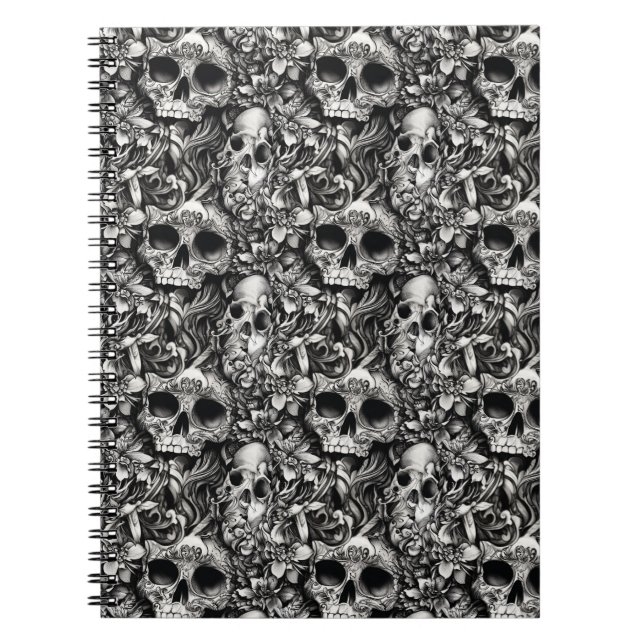 Skull-Notebook Notizblock (Vorderseite)