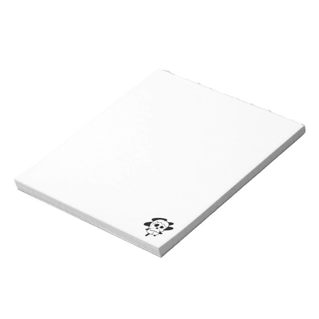 Skull Notepad 5.5" x 6" (schwarz) Notizblock (Rotiert)