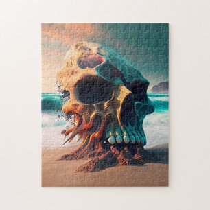 Skull on the beach