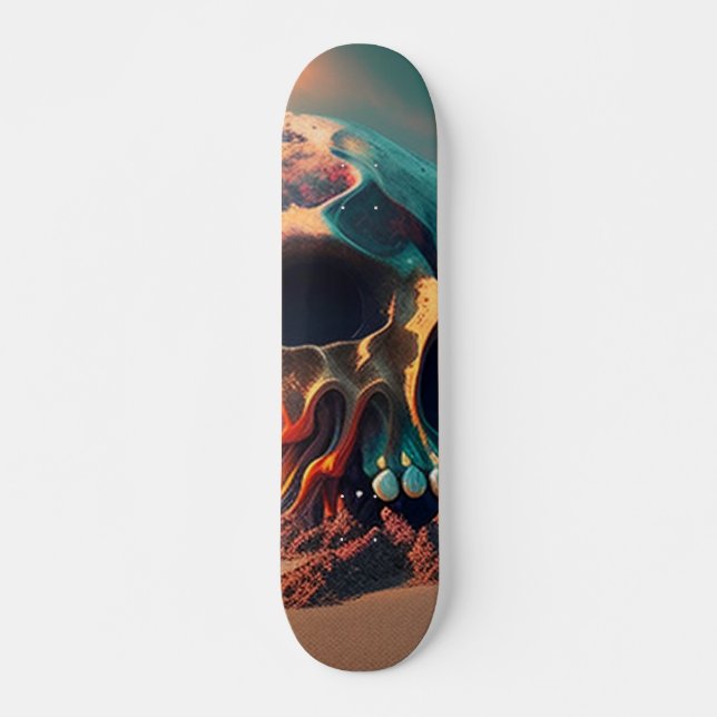 Skull on the Beach Skateboard (Vorne)