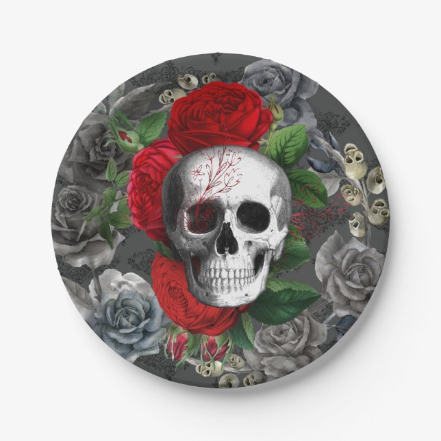 Skull Paper Plate Pappteller (Vorderseite)